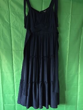 Trixxi Navy Tiered Sleeveless Maxi Dress